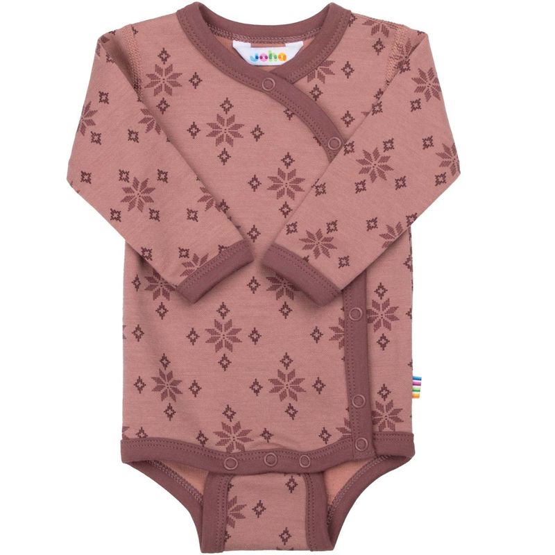 Joha Ice Crystal omslagsbody i ull/bomull, Rose