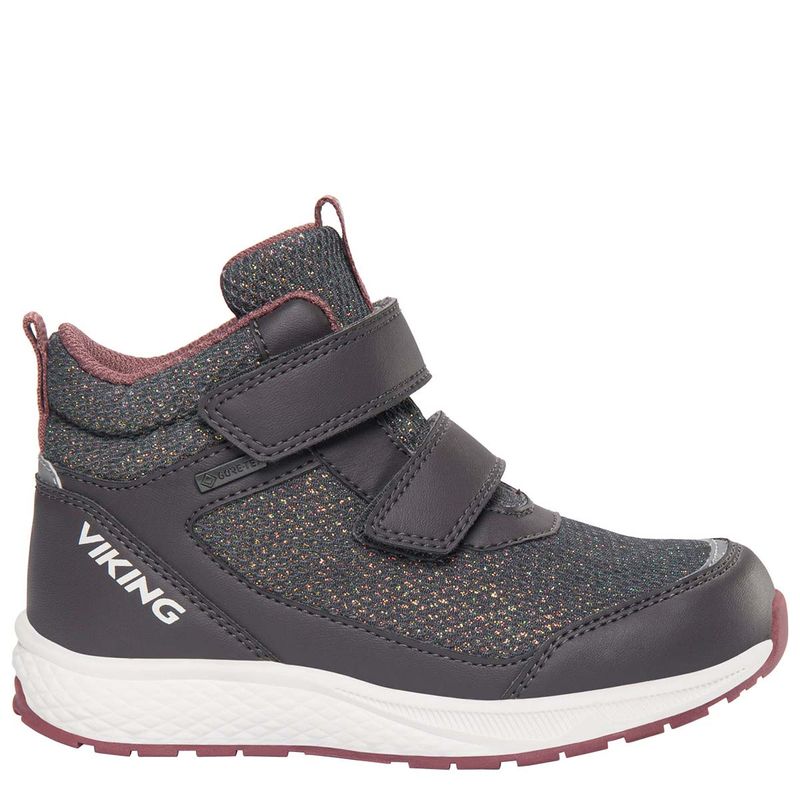 Viking Bouncy Glitter Mid GTX 2V overgangssko, Charcoal