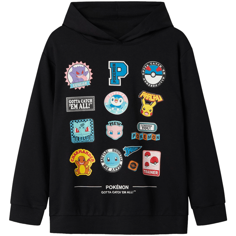 Name It Nkmjimm Pokemon hettegenser til barn, Black