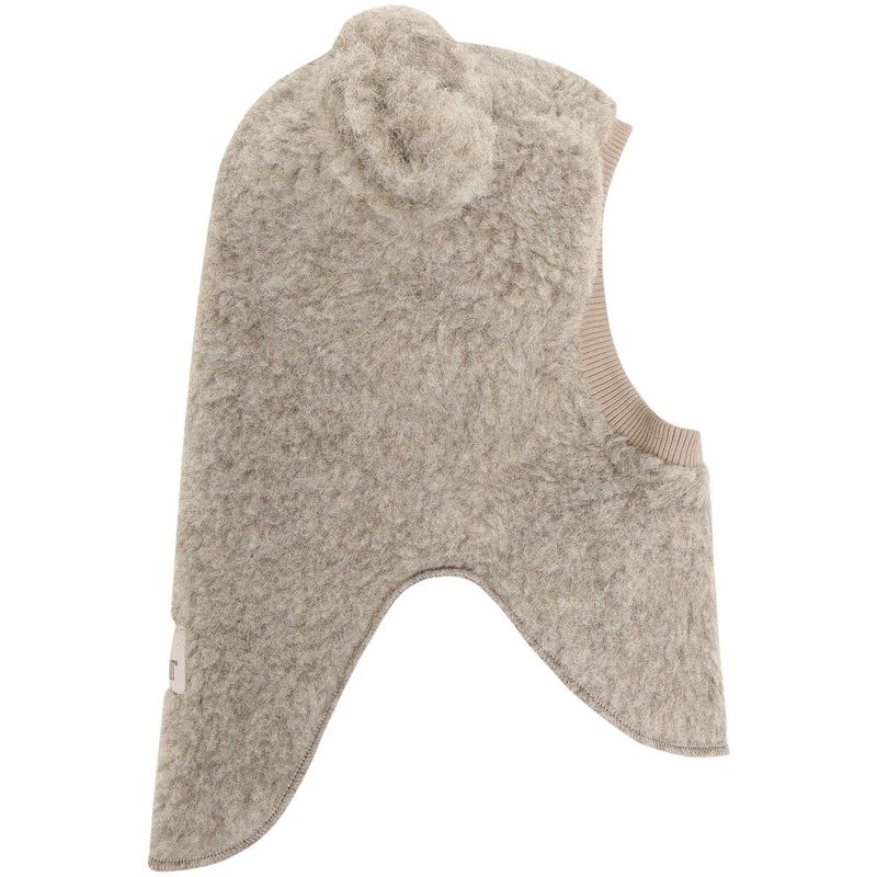 HUTTEliHUT Teddy balaclava i ull m/ører, Camel Melange
