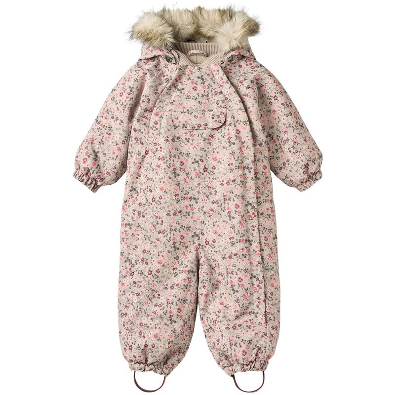 Wheat Nickie vinterdress til baby, Grey Moon Flowers