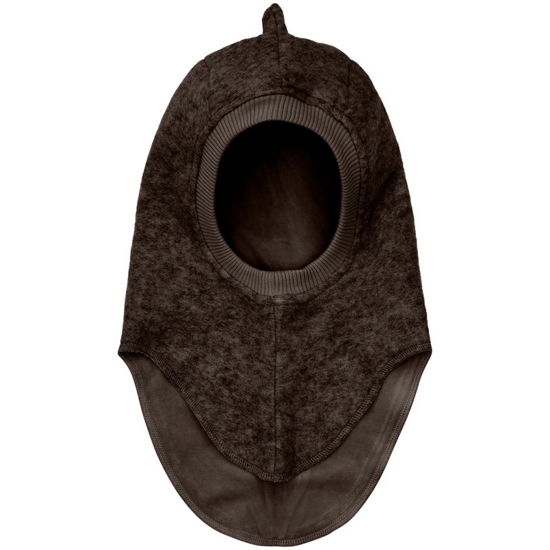 HUTTEliHUT Balaclava lue dino tovet ull, Dark Brown