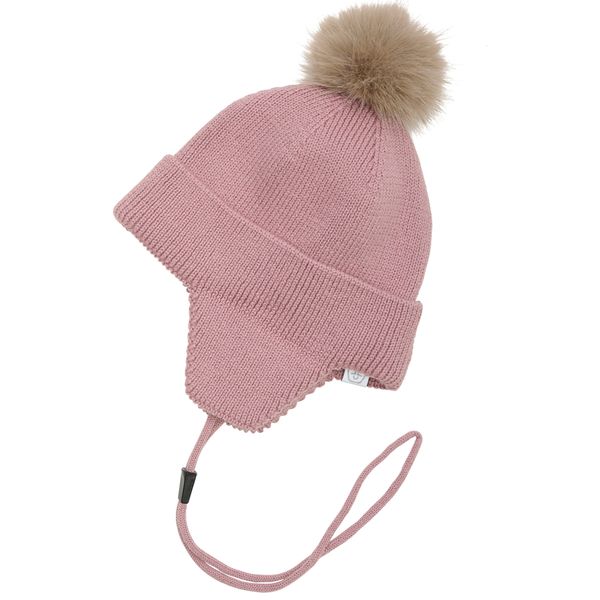 Hovedbilde Color Kids lue i ull til baby, Woodrose