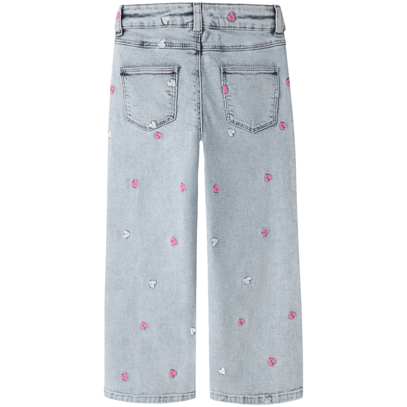 Name It Nmfrose Wide jeans til småbarn, Light Blue Bleached