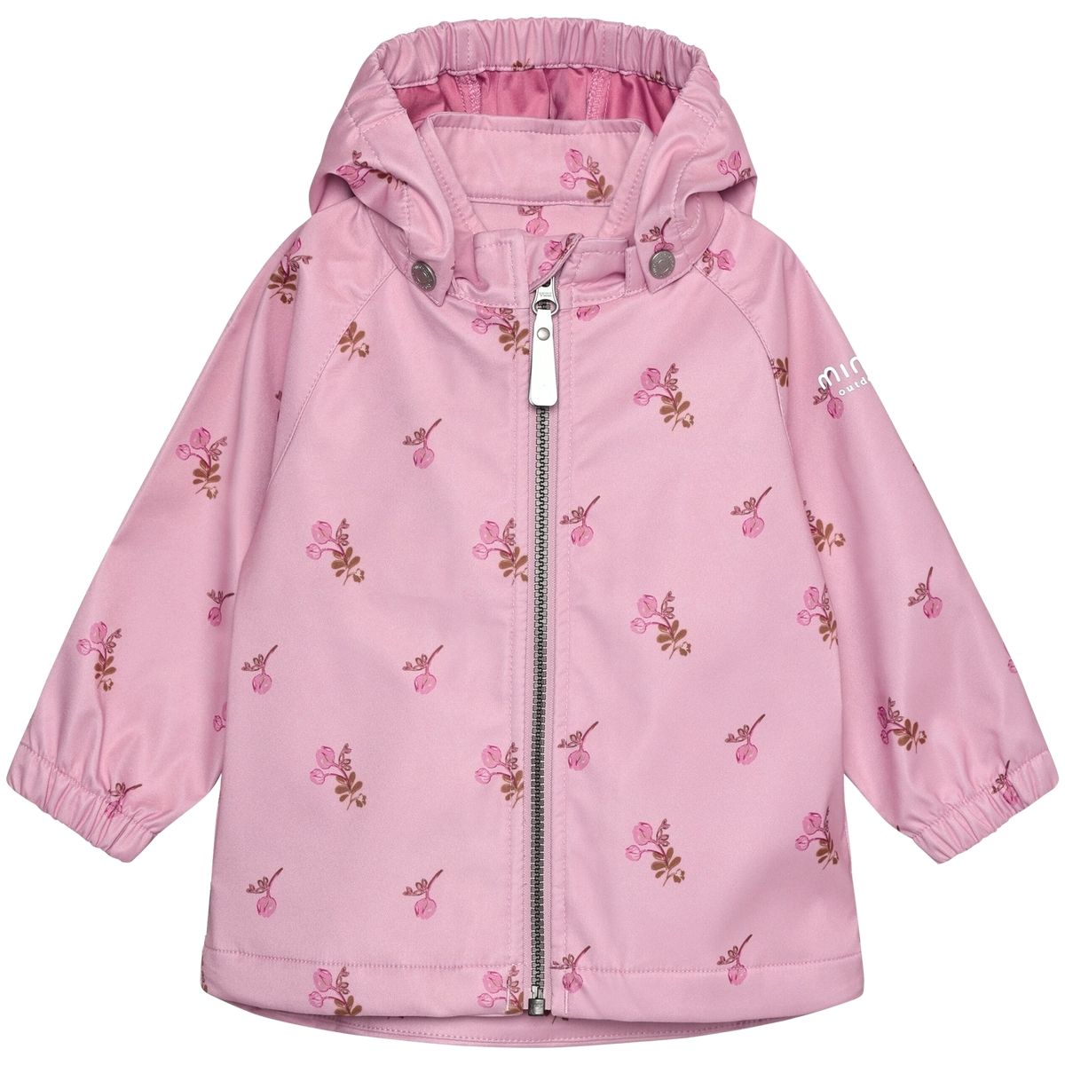 Minymo softshelljakke til småbarn, Silver Pink
