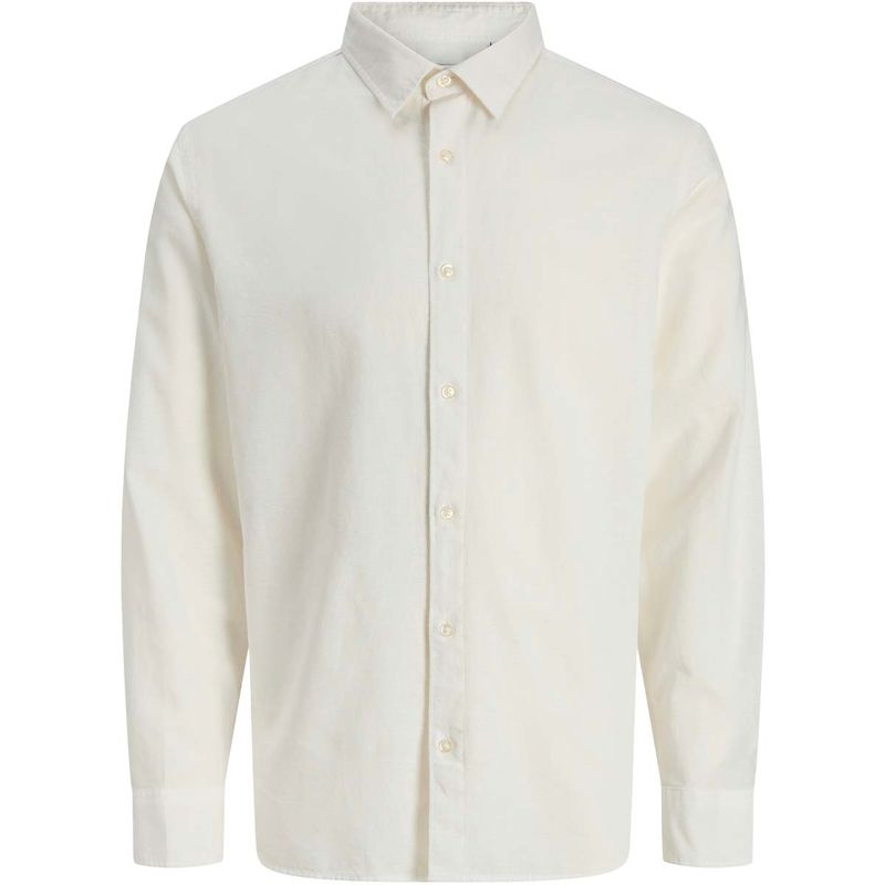 Jack & Jones Mni Jjebreeze skjorte i lin/bomull, White
