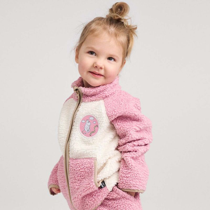 Reima Moomin Kramgo fleecejakke til småbarn, Grey Pink