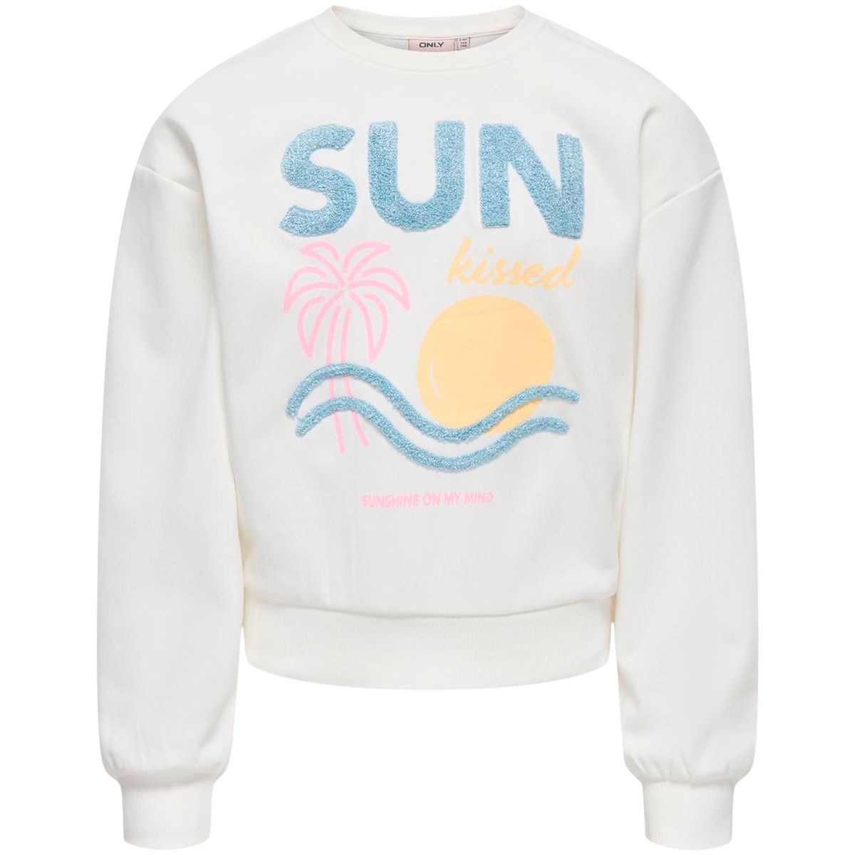 Kids Only Kogterra Life sweatshirt til barn, Cloud Dancer