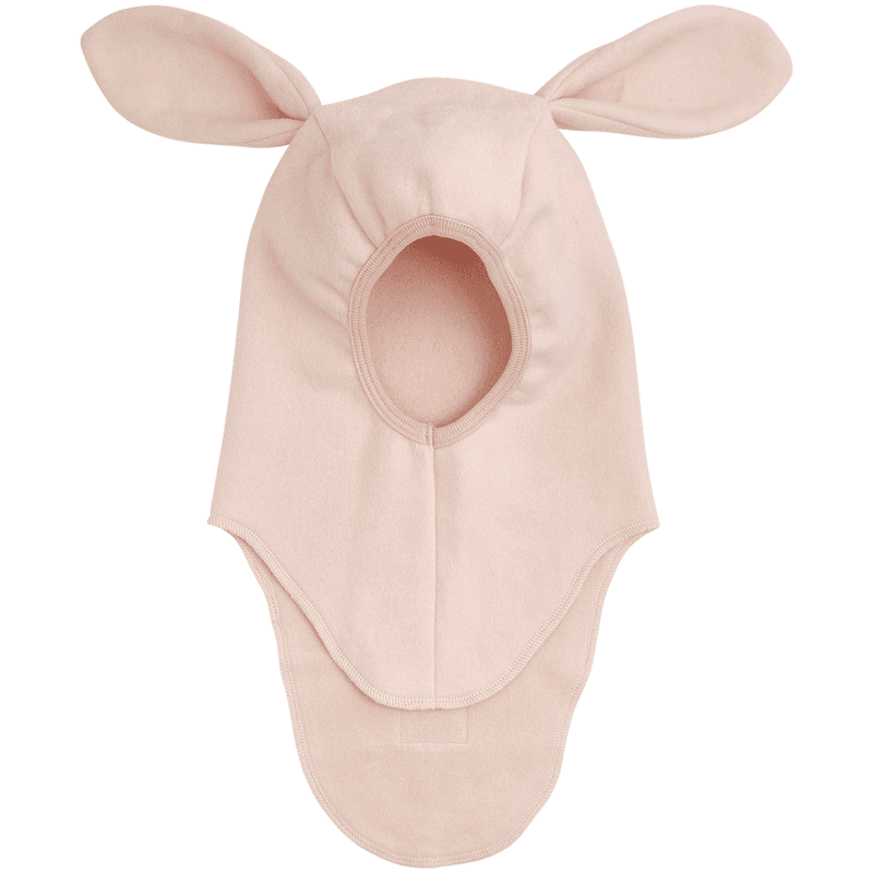 Huttelihut balaclava kanin bomullsfleece, Peach Blush