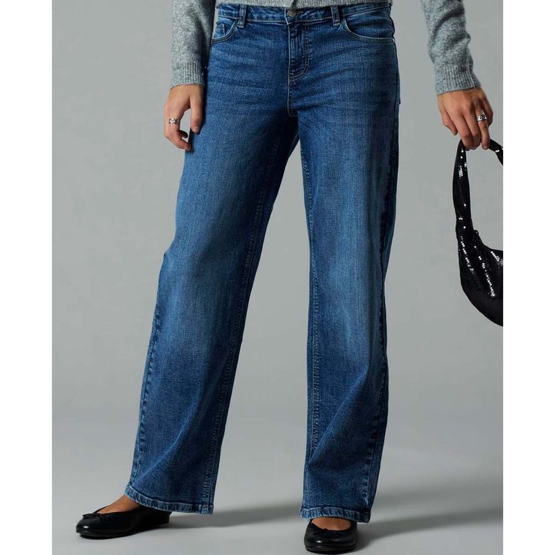 LMTD Nlfbli straight jeans til barn, Medium Blue Denim