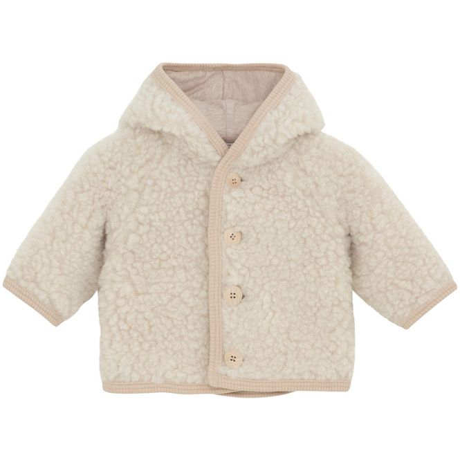 Hovedbilde HUTTEliHUT Pixie Teddy jakke i ull, Cement