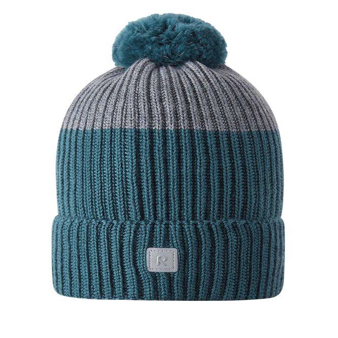 Hovedbilde Reima Pilke vinterlue i ull til barn, Dark Teal