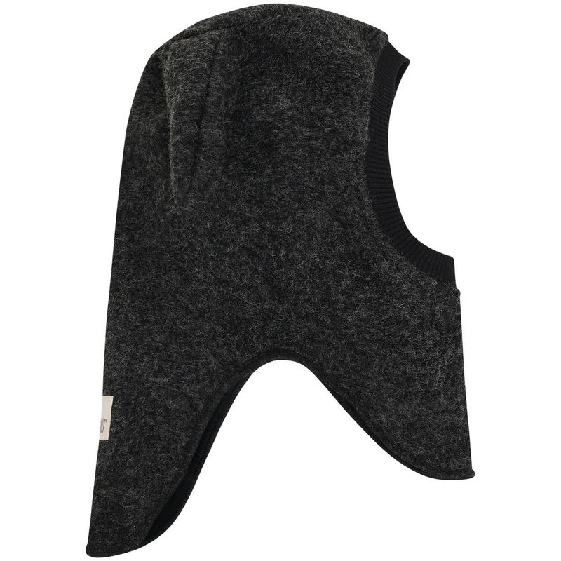HUTTEliHUT balaclava i ull m/kaninører, Dark Grey Melange