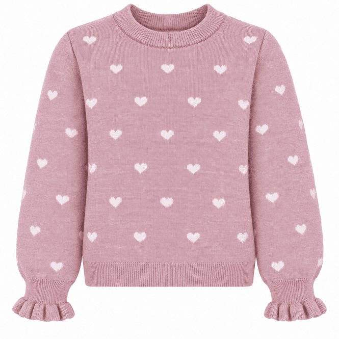 Hovedbilde Vilje & Ve Lani strikket genser i ull, Soft Pink