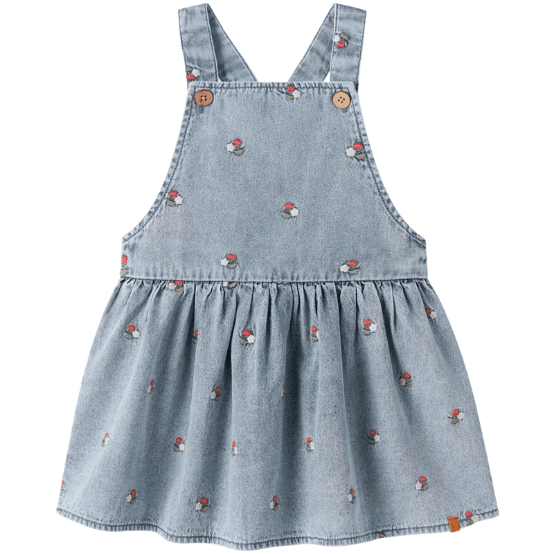 Lil' Atelier Nmffunda denim kjole til småbarn, Medium Blue