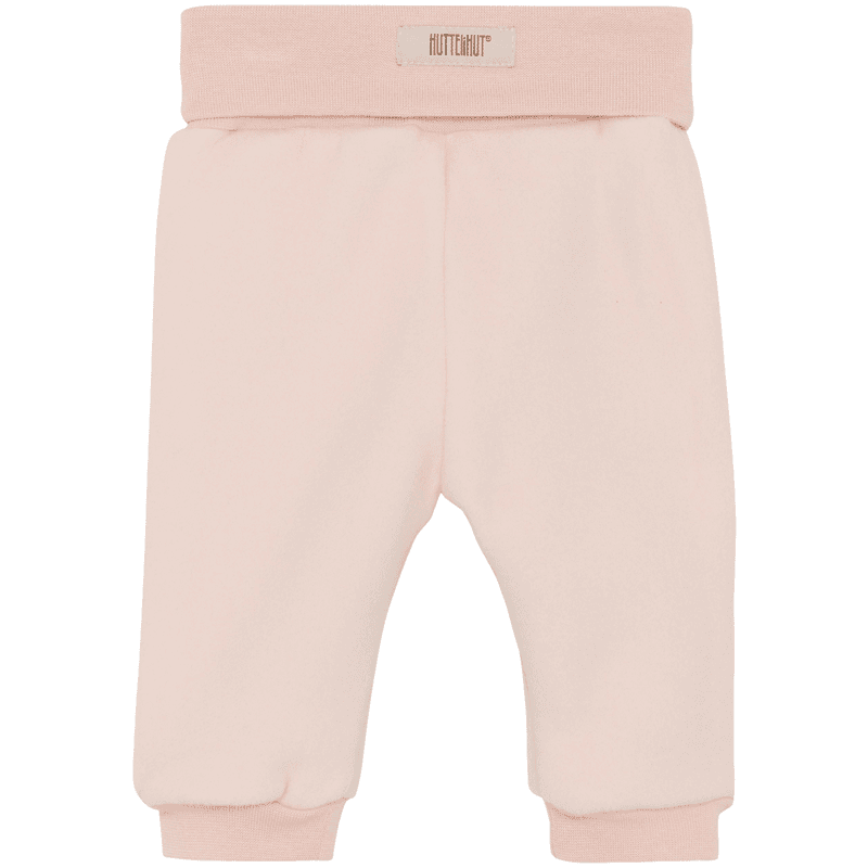 Huttelihut bukse i bomullsfleece, Peach Blush