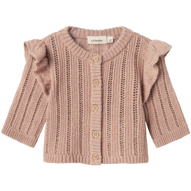 Hovedbilde Lil' Atelier Nbfnomo cardigan i ull til baby, ...