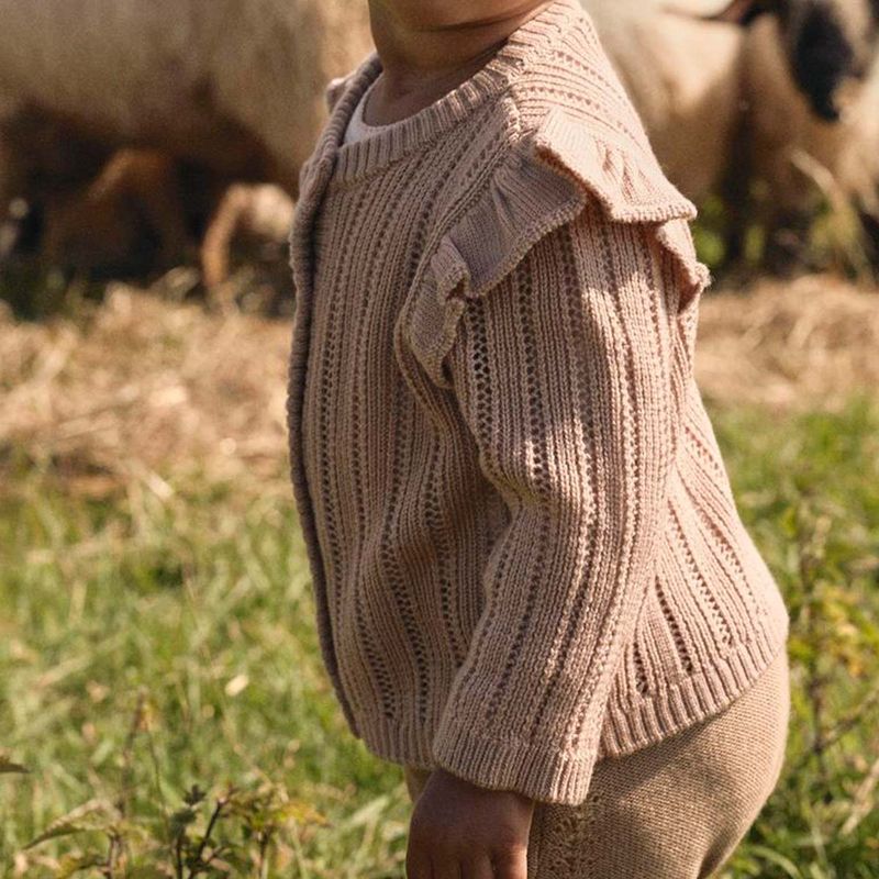 Lil' Atelier Nbfnomo cardigan i ull til baby, Roebuck