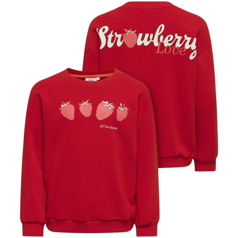Kids Only Kmggeorgia sweatshirt til småbarn, Barbados Cherry