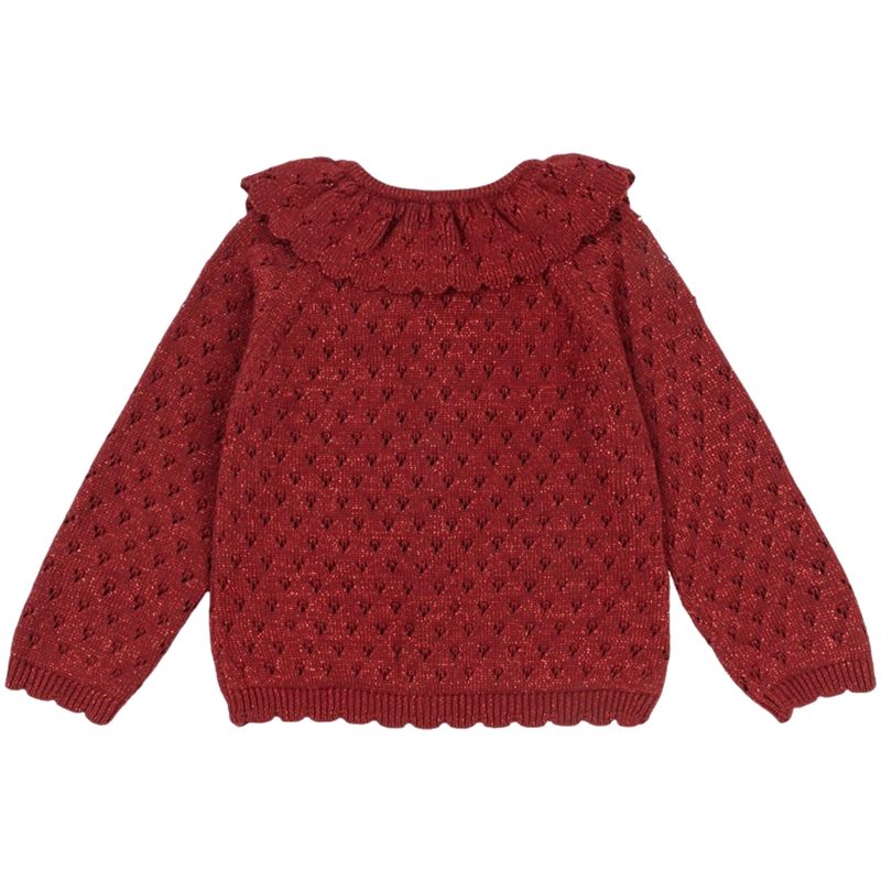 Konges Sløjd Holiday cardigan til barn, Red Dahlia
