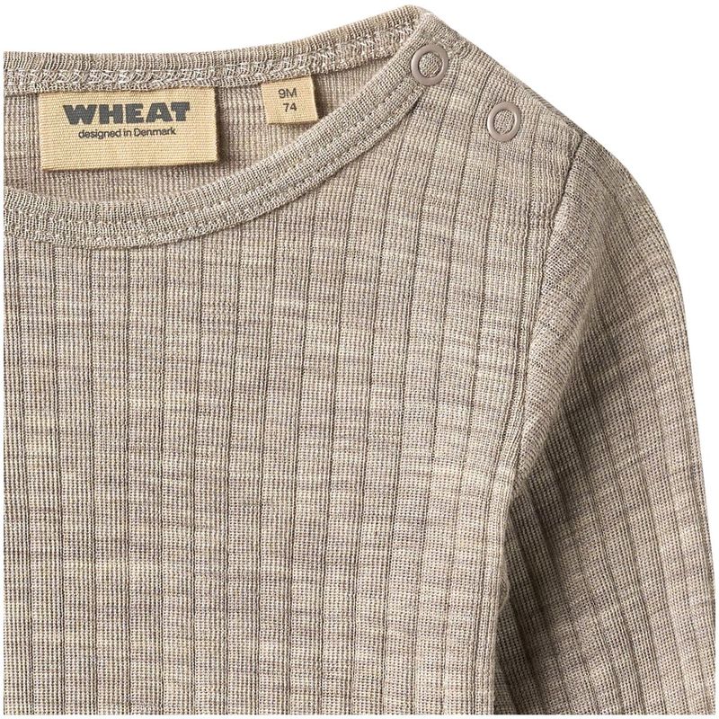 Wheat Lucca body i ull/silke, Khaki Melange
