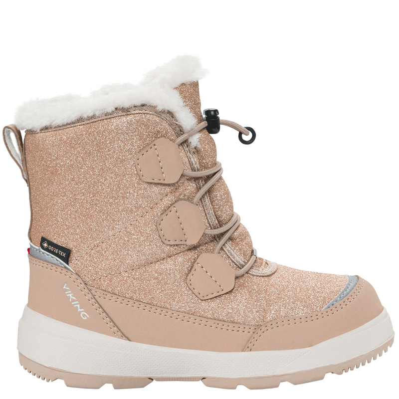 Viking Toasty Glitter GTX Zip vintersko til barn, Beige
