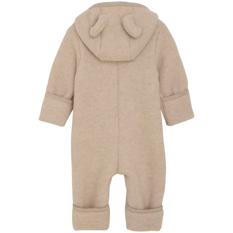 HUTTEliHUT Ullfleecedress med ører, Camel Melange