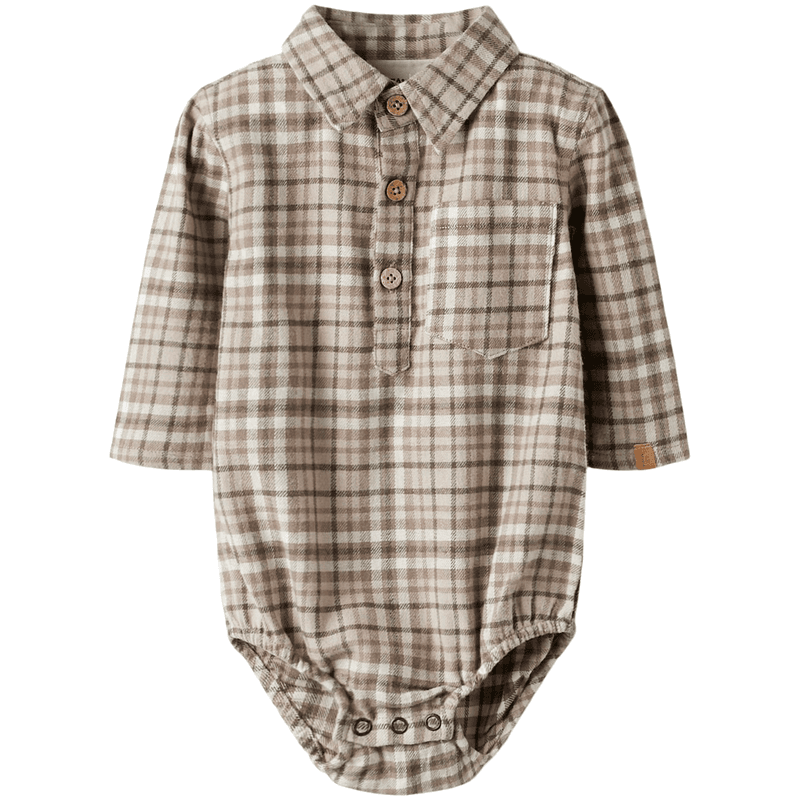 Lil' Atelier Nbmrebel skjortebody, Sepia Tint