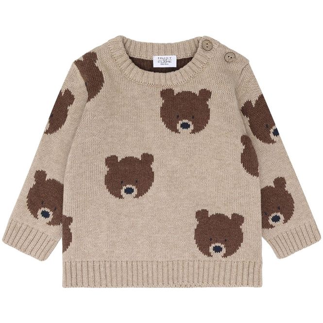 Hovedbilde Hust and Claire Hcpilou Bear genser baby, Beige ...