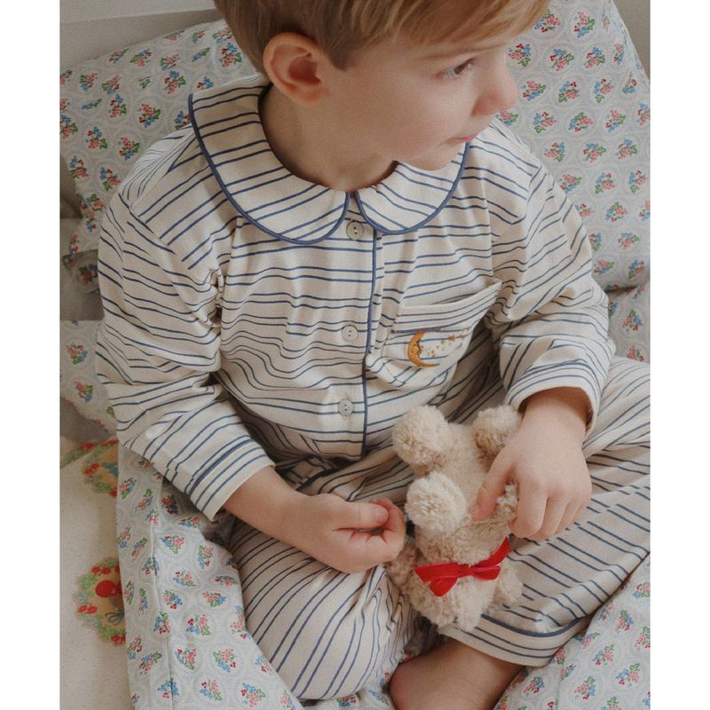 Konges Sløjd Pio pyjamas til barn, Indigo Butter Stripe