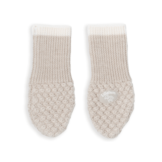 Hovedbilde Lillelam Classic votter i merinoull, Lys beige