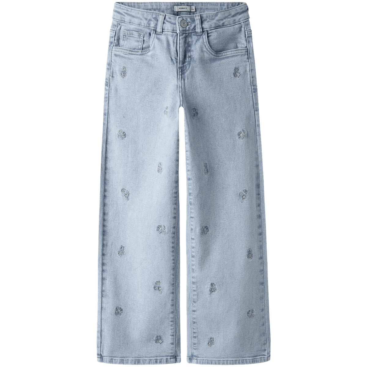 Name It Nkfrose Wide-fit jeans til barn, Light Blue Denim