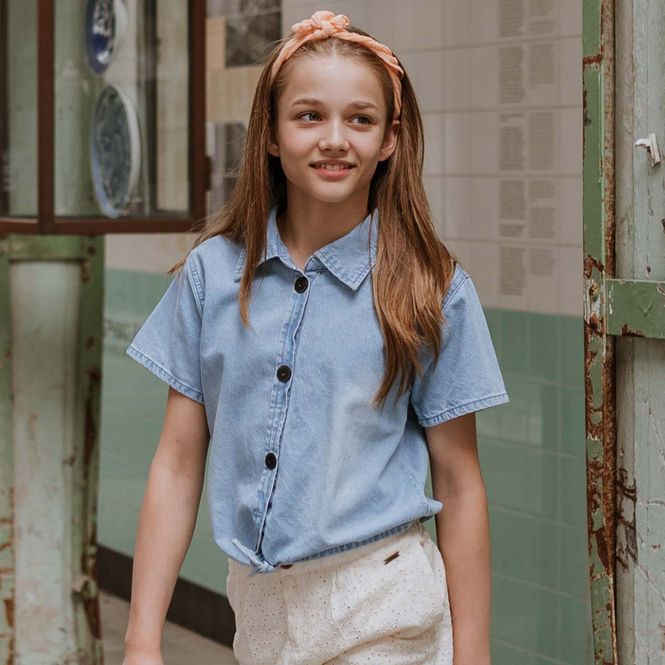 Hovedbilde No Way Monday jeans bluse til barn, Blue Jeans
