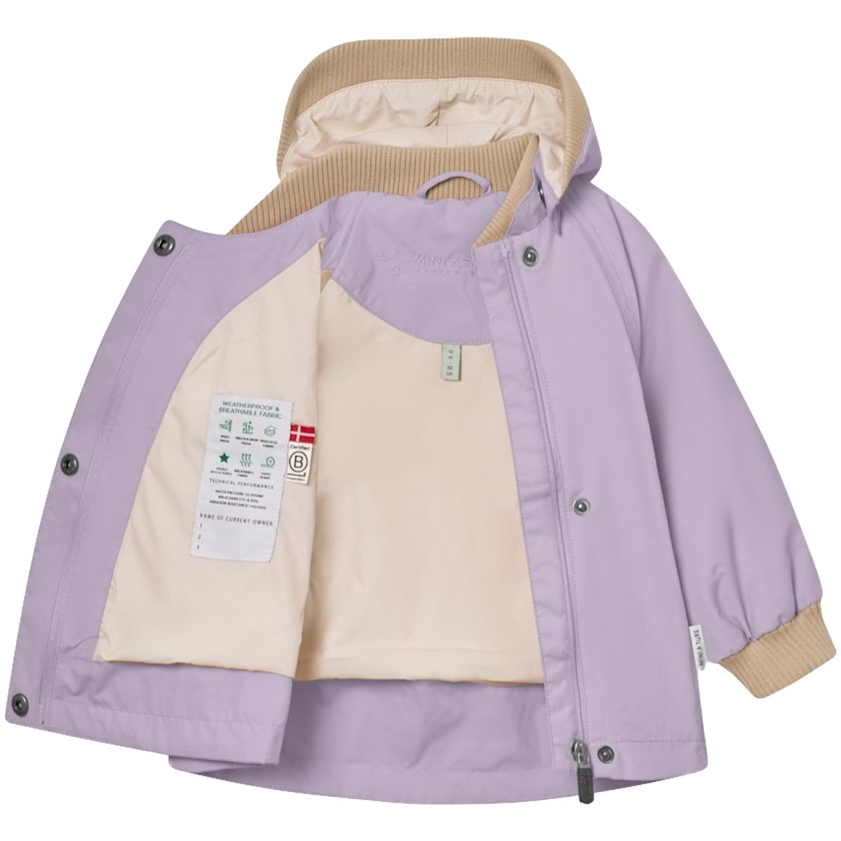 Mini A Ture Matwai vår-og høstjakke småbarn, Minimal lilac