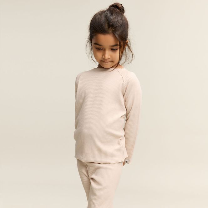 Hovedbilde Gullkorn Olivin genser til barn, Beige