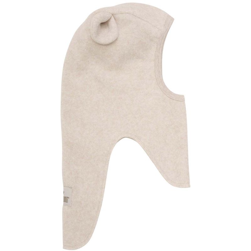 HUTTEliHUT Balaclava bomullsfleece bjørneører, Camel Mel.