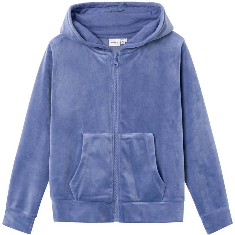Name It Frolone velour zip jakke til barn, velvet morning