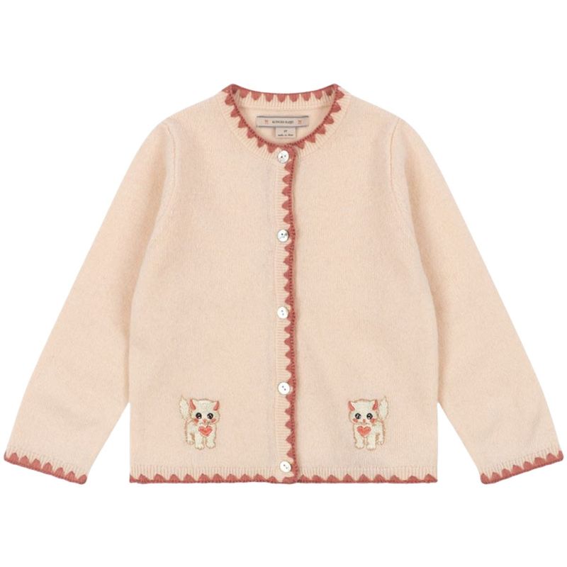 Konges Sløjd Collette cardigan i ull til barn, Rosey