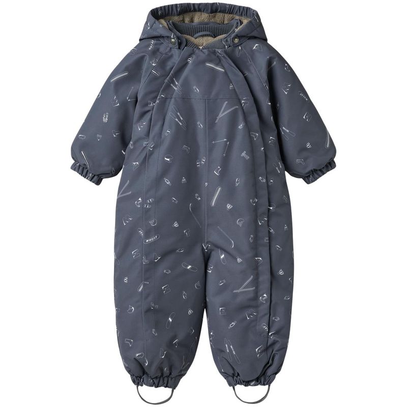 Wheat Adi vinterdress til baby, Winter Blue Aop