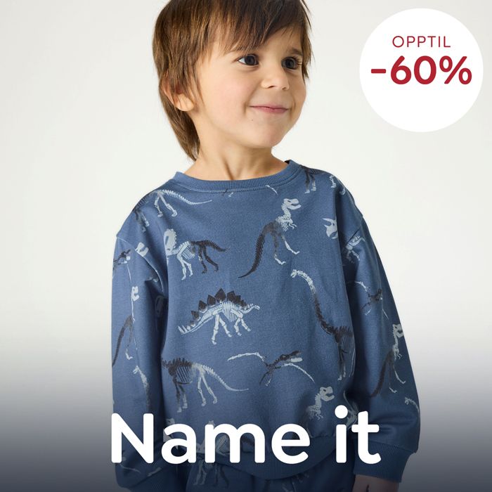 Name It barneklær på salg – opptil 60% rabatt på klær til baby og barn.