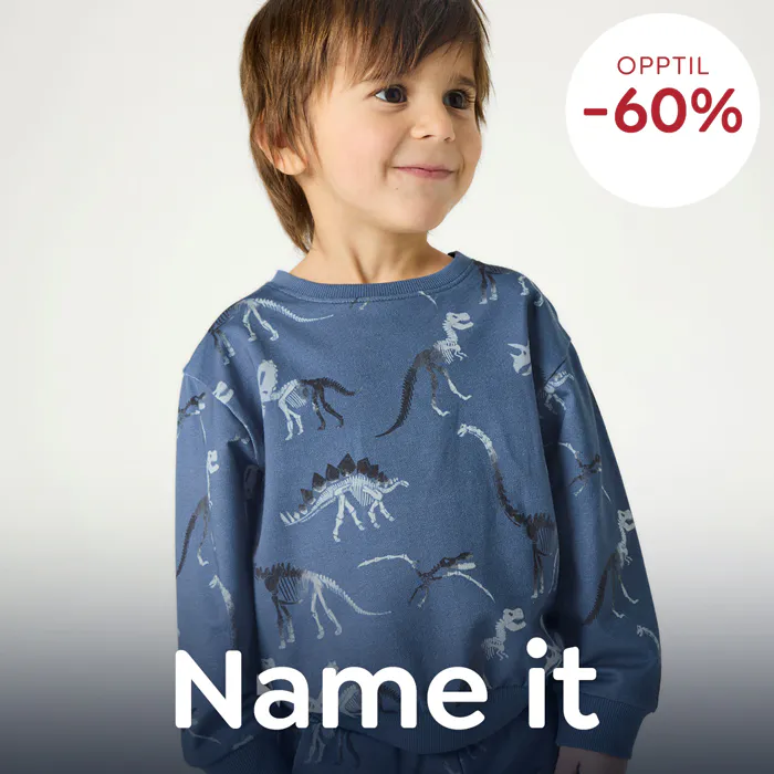 Name It barneklær på salg – opptil 60% rabatt på klær til baby og barn.