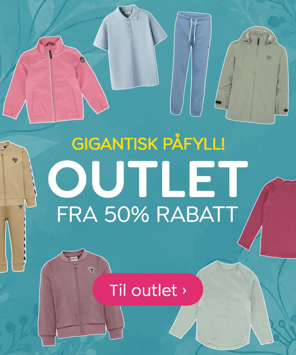 Gigantisk påfyll og økte rabatter i dressmykid sin outlet