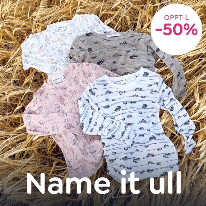Gigantisk Name it ullsalg hos DressMyKid – spar opptil 50% på ullbodyer, ullsett, ullleggings, ullgensere og ullklær.