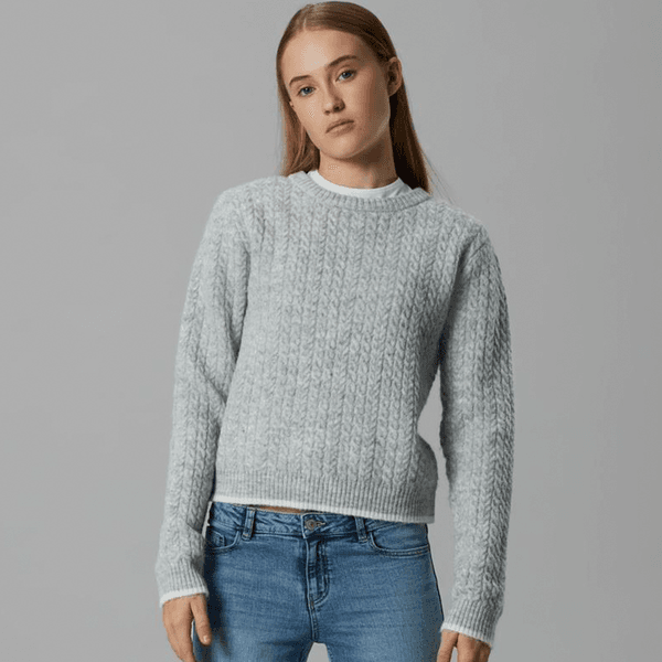 Hovedbilde LMTD Nlfkaves genser til barn, Light Grey Melange