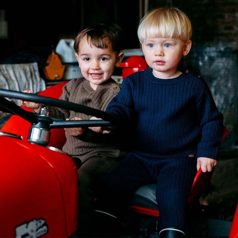 Hust & Claire Pil strikket ullgenser, more navy