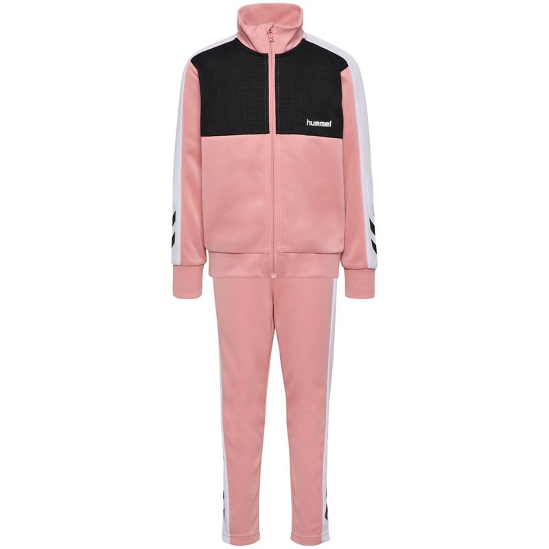 Hummel jr Colorblock tracksuit-sett til barn, Bridal Rose