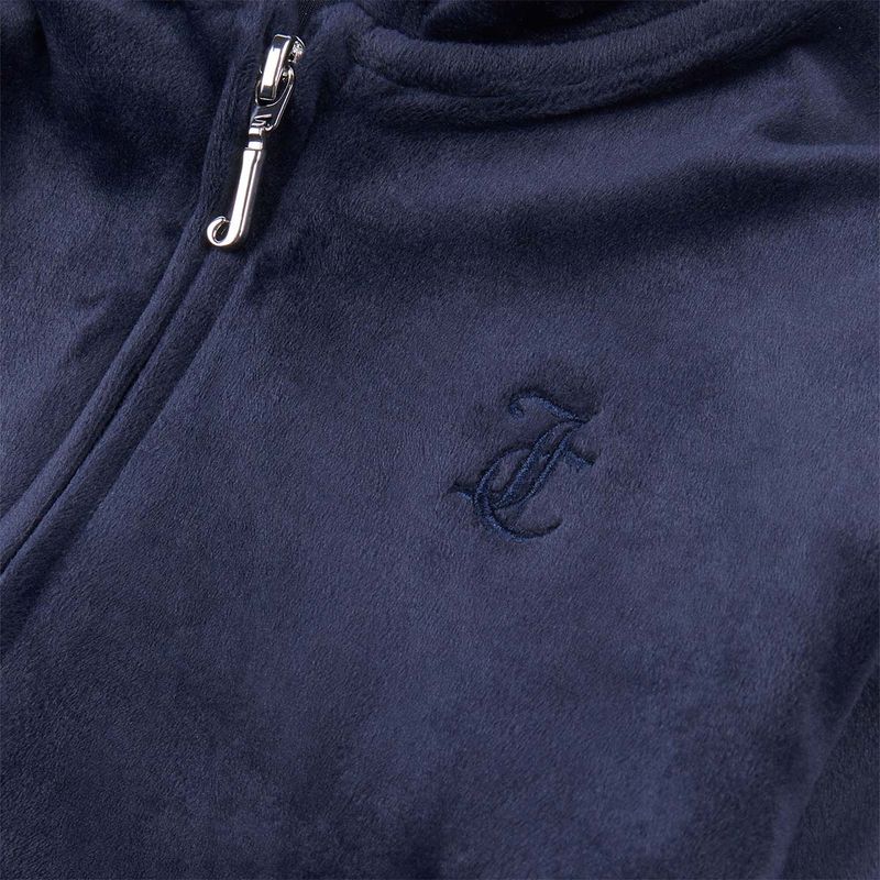 Juicy Couture Tonal velour hettejakke, night sky