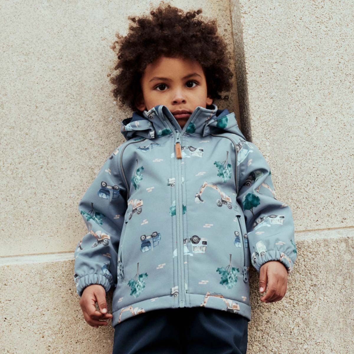 Name It Nmmalfa08 softshelljakke til småbarn, Flint Stone