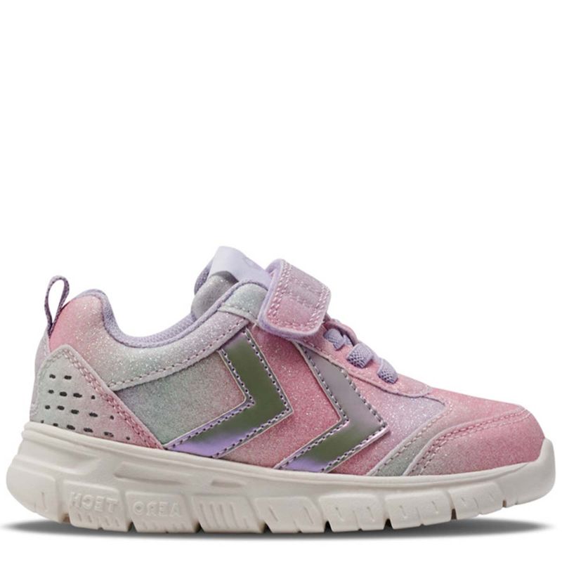 Hummel Crosslite Infant Glitter joggesko, Multi Color Pink