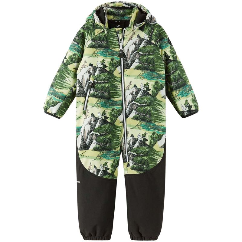 Reima Skyddad Moomin softshelldress, Light Lime
